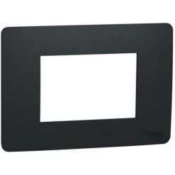 SCHNEIDER Unica Studio - Plaque De Finition - Anthracite - 3 Modules (NU210354)