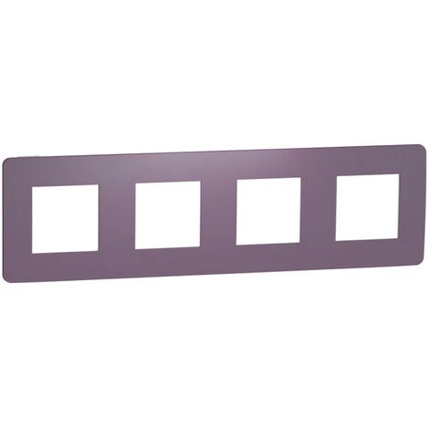 SCHNEIDER Unica Studio Color - Plaque De Finition - Prune Liseré Blanc - 4 Postes (NU280814) 3 SCHNEIDER Unica Studio Color - Plaque De Finition - Prune Liseré Blanc - 4 Postes (NU280814)