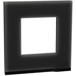 SCHNEIDER Unica Pure - Plaque De Finition - Givre Noir Liseré Anthracite - 1 Poste (NU600286)