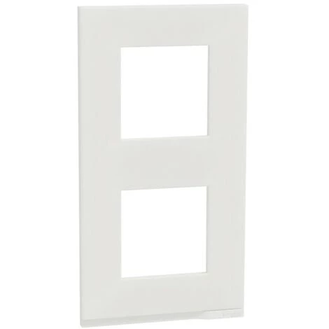 SCHNEIDER Unica Pure - Plaque De Finition - Translucide Liseré Blanc - 2 Postes Verticaux (NU6004V89) 3 SCHNEIDER Unica Pure - Plaque De Finition - Translucide Liseré Blanc - 2 Postes Verticaux (NU6004V89)