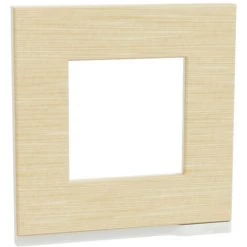 SCHNEIDER Unica Pure - Plaque De Finition - Bois Nordique Liseré Blanc - 1 Poste (NU600283)