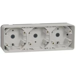 SCHNEIDER Mureva Styl - Boîte 3 Postes Horizontale - Saillie - IP55 - IK08 - Blanc (MUR39913)