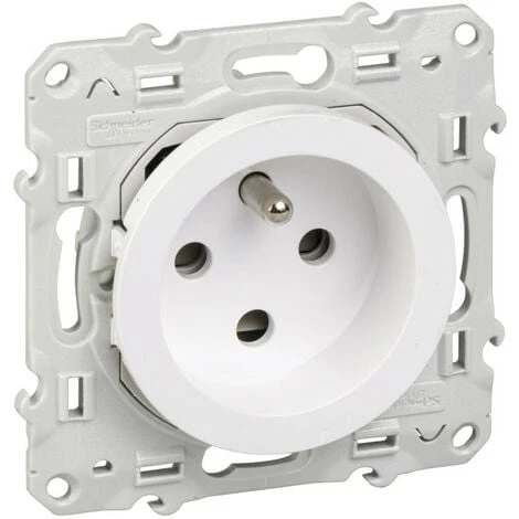 SCHNEIDER Odace, Prise De Courant 2P+T Blanc, à Détrompage, à Vis, Connexion à Vis (S520099) 3 SCHNEIDER Odace, Prise De Courant 2P+T Blanc, à Détrompage, à Vis, Connexion à Vis (S520099)