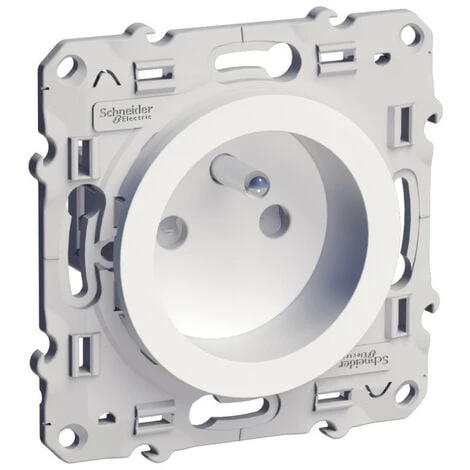 SCHNEIDER Odace Prise De Courant 2P+T Blanc, à Griffes, 4 Connexions Rapides Par Pôle (S525049) 3 SCHNEIDER Odace Prise De Courant 2P+T Blanc, à Griffes, 4 Connexions Rapides Par Pôle (S525049)
