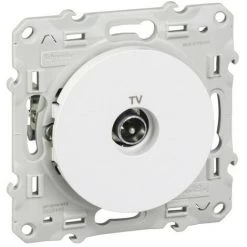 SCHNEIDER Odace, Prise TV Blanc, à Griffes (S525445)