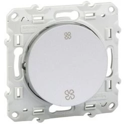 SCHNEIDER Odace, Interrupteur VMC Alu, Sans Position Arrêt, à Vis (S530233)