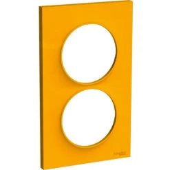 SCHNEIDER Odace Styl - Plaque 2 Postes - Ambre - Entraxe 57mm Vertical (S520714G)
