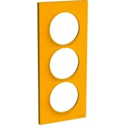 SCHNEIDER Odace Styl - Plaque 3 Postes - Ambre - Entraxe 57mm Vertical (S520716G)
