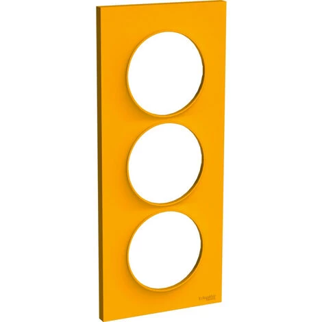SCHNEIDER Odace Styl - Plaque 3 Postes - Ambre - Entraxe 57mm Vertical (S520716G) 3 SCHNEIDER Odace Styl - Plaque 3 Postes - Ambre - Entraxe 57mm Vertical (S520716G)