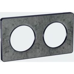SCHNEIDER Odace Touch, Plaque Pierre Glt Avec Liseré Anth 2 Postes Horiz/vert Entraxe 71mm (S540804U)