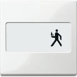 SCHNEIDER Merten M-Plan - Enjoliv. Porte-étiquette Cmde Simple D'éclairage - Blanc Bril. (MTN432319)
