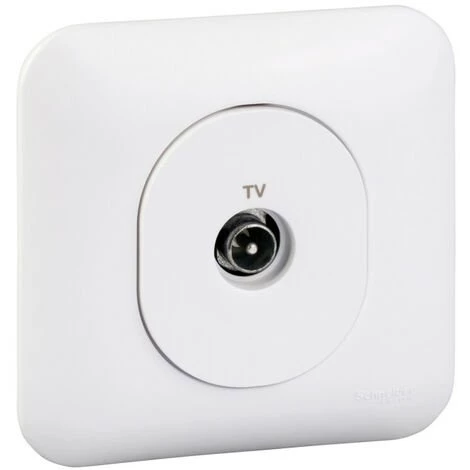 SCHNEIDER Ovalis - Prise TV - Fixation Avec Griffes - Blanc RAL9003 (S265405) 3 SCHNEIDER Ovalis - Prise TV - Fixation Avec Griffes - Blanc RAL9003 (S265405)