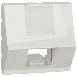 SCHNEIDER Unica - Prise Pour 1 RJ45 S-One Incliné - 2 Mod - Blanc Antimicrob - Méca Seul (NU940720)
