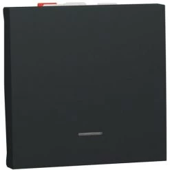 SCHNEIDER Unica - Va-et-vient Lum Témoin - 10A - Connex Rapide - 2 Mod - Anthr - Méca Seul (NU320354S)