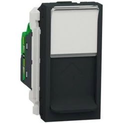SCHNEIDER Unica - Prise RJ45 Simple - Cat 6 FTP - 1 Mod - Anthracite - Méca Seul (NU344754)