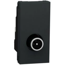 SCHNEIDER Unica - Prise Télévision - TV Mâle - Individuel - 1 Mod - Anthracite - Méca Seul (NU346154)