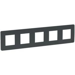 SCHNEIDER Unica Studio - Plaque De Finition - Anthracite - 5 Postes (NU201054)