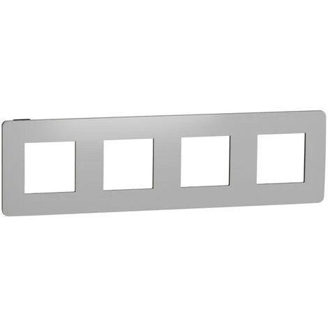 SCHNEIDER Unica Studio Métal - Plaque De Finition - Aluminium Liseré Anthracite - 4 Postes (NU280856) 3 SCHNEIDER Unica Studio Métal - Plaque De Finition - Aluminium Liseré Anthracite - 4 Postes (NU280856)