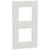 SCHNEIDER Unica Pure - Plaque De Finition - Givre Blanc Liseré Blanc - 2 Postes Verticaux (NU6004V85) -SCHNEIDER Soldes 31841427 1