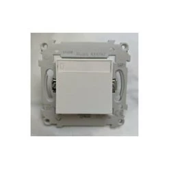 Schneider ALB82062 Interrupteur Poussoire à Fermeture Porte-étiquette Alvaïs - Blanc