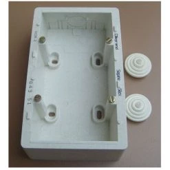 SCHNEIDER Legrand 084951 Boîtier Double Interrupteur/prise Sagane Silex - Blanc