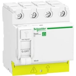 SCHNEIDER Resi9 XP - Interrupteur Différentiel - 4P - 63A - 30mA - Type A - Peignable (R9PRA463)