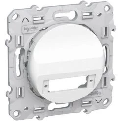 SCHNEIDER Odace Blanc, Prise Optique 2 Sorties, à Compléter Avec Une Traversée VDIB6082001 (S520405)