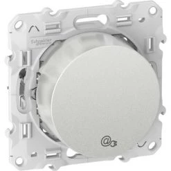 SCHNEIDER Odace - Prise RJ45 CPL - Alu - Compatibble Standard HPAV - 200Mbp/s (S530490)