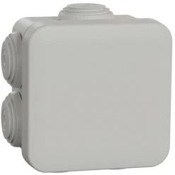 SCHNEIDER Mureva Box, Boite De Dérivation IP55 + Embouts 65x65x45, Gris (ENN05032)