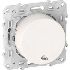 SCHNEIDER Odace - Prise RJ45 CPL - Blanc - Compatibble Standard HPAV - 200Mbp/s (S520490)