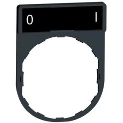 SCHNEIDER Harmony - Porte-étiquette 30x40 + étiquette 'O-I' 8x27 - Blanc/noir (ZBY2178)