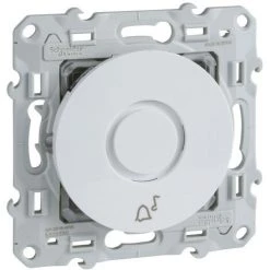 SCHNEIDER Odace, Sonnette électronique Blanc, 5 Tonalités, 230 V, à Vis (S520580)