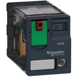 SCHNEIDER Zelio Relay RXM - Relais Miniature - Embrochable - Test+DEL - 4OF - 12A - 24VAC (RXM4AB2B7)