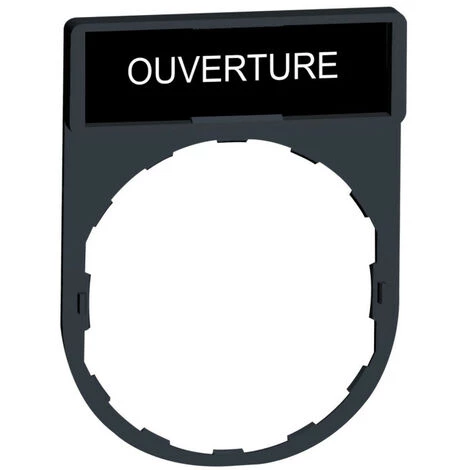 SCHNEIDER Harmony - Porte-étiquette 30x40 + étiquette 'OUVERTURE' 8x27 - Blanc/noir (ZBY2113) 3 SCHNEIDER Harmony - Porte-étiquette 30x40 + étiquette 'OUVERTURE' 8x27 - Blanc/noir (ZBY2113)