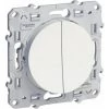 SCHNEIDER Double Va-et-vient à Connexion Rapide à Vis Blanc Odace -SCHNEIDER Soldes 39495230 1