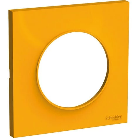 SCHNEIDER Plaque De Finition 1 Poste Entraxe 71mm Ambre Odace 3 SCHNEIDER Plaque De Finition 1 Poste Entraxe 71mm Ambre Odace