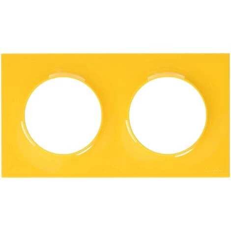 SCHNEIDER Plaque De Finition 2 Postes Entraxe 71mm Ambre Odace 3 SCHNEIDER Plaque De Finition 2 Postes Entraxe 71mm Ambre Odace