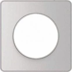 SCHNEIDER Plaque De Finition 1 Poste Aluminium Avec Liseré Odace