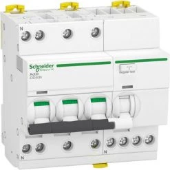 SCHNEIDER Acti9 IDD40N - Disjoncteur Différentiel - 3P+N C 40A 6000A/10kA 30mA Type A SI (A9DB3740)