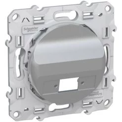 SCHNEIDER Odace Alu, Prise Optique 1 Sortie, à Compléter Avec Une Traversée VDIB6072001 (S530404)