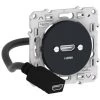 SCHNEIDER Odace - Prise HDMI Type A - Anthracite - Prise Femelle / Câble Femelle Arrière (S540462)