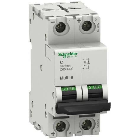 SCHNEIDER C60H DC - Disjoncteur C60h-dc 500vdc 5a 2p C (MGN61525) 3 SCHNEIDER C60H DC - Disjoncteur C60h-dc 500vdc 5a 2p C (MGN61525)