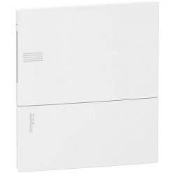 SCHNEIDER Pragma - Mini Coffret Encastré - 1x8 Mod. - Portillon Opaque Blanc - Born. Terre (MIP21108)