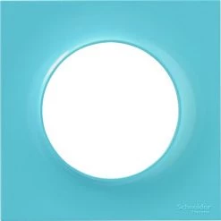 SCHNEIDER Plaque De Finition 1 Poste Entraxe 71mm Bleu Odace