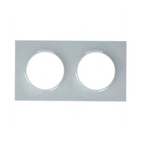 SCHNEIDER Plaque De Finition 2 Postes Entraxe 71mm Gris Odace 3 SCHNEIDER Plaque De Finition 2 Postes Entraxe 71mm Gris Odace