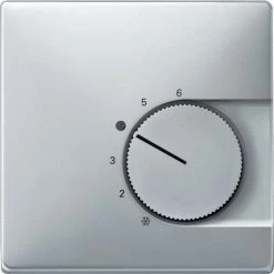 SCHNEIDER Enjoliveur Artec Pour Thermostat à Contacteur Inverseur, Aluminium (MTN537460)