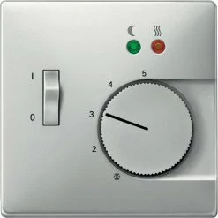 SCHNEIDER Merten Artec - Enjoliveur Pour Thermostat De Chauffage Par Le Sol - Acier (MTN537546)