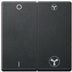 SCHNEIDER Enjoliveur Double M-Plan Pour Interrupteur VMC, Anthracite (MTN435014)