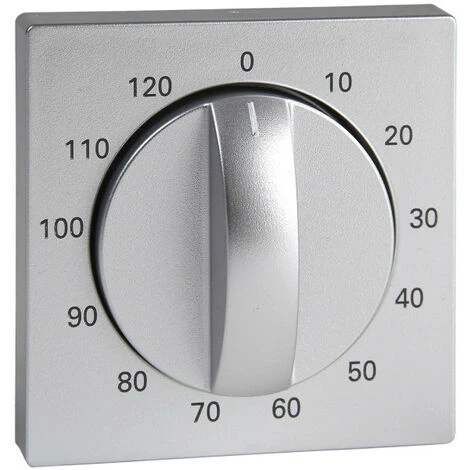 SCHNEIDER Enjoliveur M-Plan Pour Mécanisme De Minuterie 120 Min, Aluminium (MTN539260) 3 SCHNEIDER Enjoliveur M-Plan Pour Mécanisme De Minuterie 120 Min, Aluminium (MTN539260)