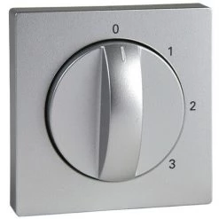 SCHNEIDER Enjoliveur Pour Interrupteur Inverseur 3 Positions + Arrêt, Aluminium (MTN437360)